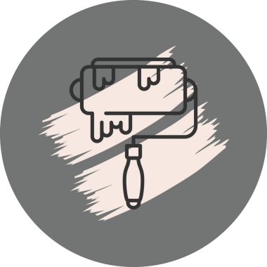 Boya Pateni Minimum Düz Vektör Resimlemesi