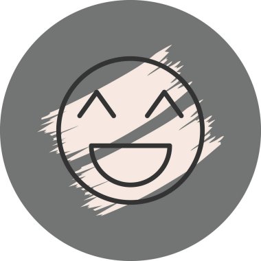 Çizgi film karalama simgesi web işareti, beyaz arkaplanda izole edilmiş emoji simgesi