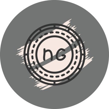 Gri Dairesel Arkaplanda Etiyopya Madeni Para Simgesi