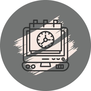 Son teslim tarihi web simgesi vektör illüstrasyonu