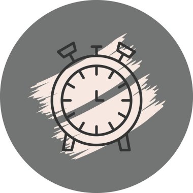 Alarm Saati düz çizgi simgesi