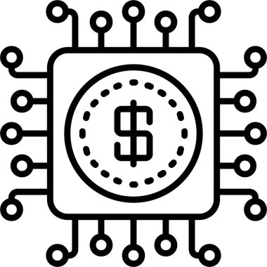 Dijital Disruption Web simgesi vektör çizimi