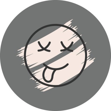 emoji simgesi, web kullanımı için basit tasarım vektör çizimi