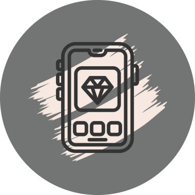 Elmas web simge vektör çizim