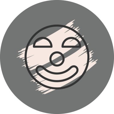 Palyaço emoji simgesi, web kullanımı için basit tasarım vektör çizimi
