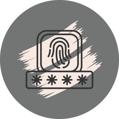 Parmak izi modern simgesinin vektör çizimi