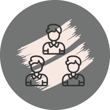 grup insanları ikon vektör illüstrasyonu