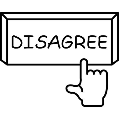 Hoşlanılmayan simgenin vektör illüstrasyonu