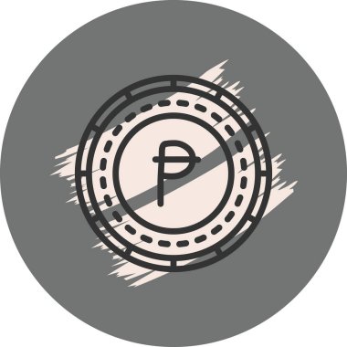 Vektör para simgesi çizimi