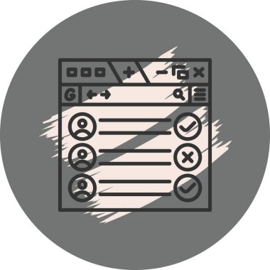 İş ve modern simgenin vektör illüstrasyonu