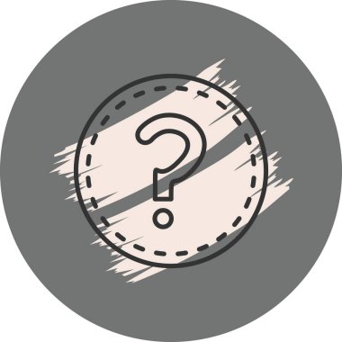 soru işareti simgesi, düz tasarım biçimi