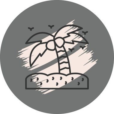 Vektör palmiye ağaç simgesiyle