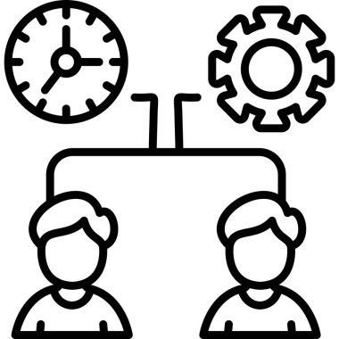 Takım çalışması. Web simgesi basit illüstrasyon