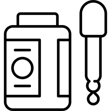 şişe ilaç şişesi simgesi ana hatlarıyla