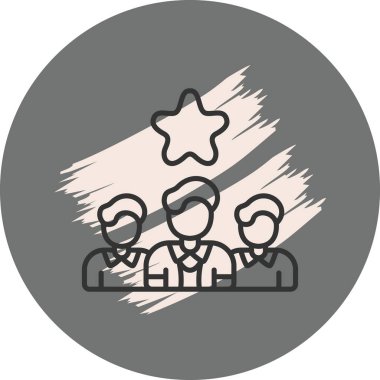 Bir grup simgesinin vektör illüstrasyonu