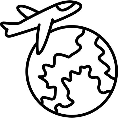 Uçak. Web simgesi basit illüstrasyon