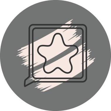 Yıldız. Web simgesi vektör illüstrasyonu