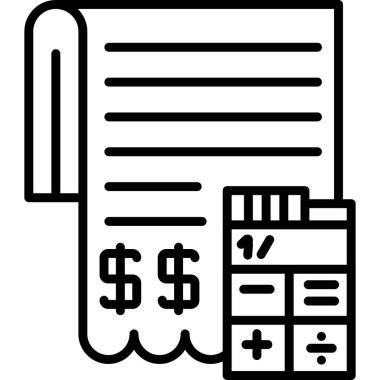 hesap makinesi ve madeni paralarla belge