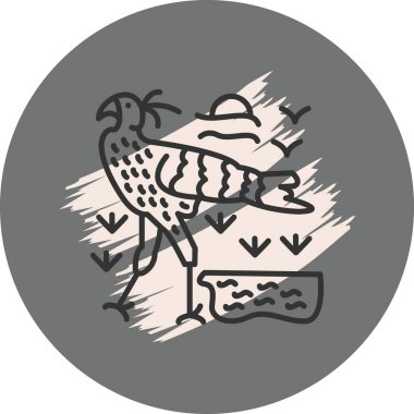 Kuş simgesinin vektör illüstrasyonu