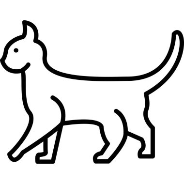 kedi simgesi vektör çizimi çizimi