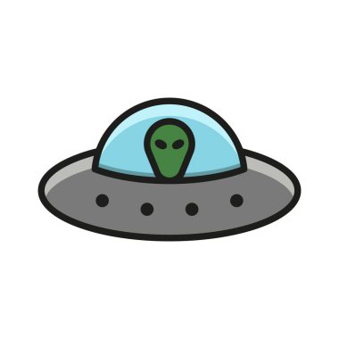 Ufo simge vektör tasarım şablonları basit ve modern konsept