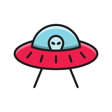 Ufo simge vektör tasarım şablonları basit ve modern konsept