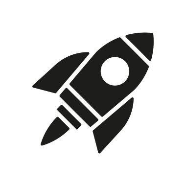 Roket simgesi vektör tasarım şablonları basit ve modern konsept