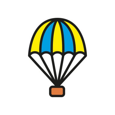 Paraşüt simgesi vektör tasarım şablonları basit ve modern konsept