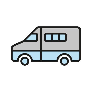 Van simgesi tasarım şablonları basit ve modern konsept