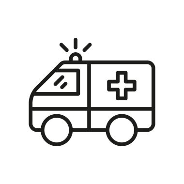 Ambulans simgesi vektör tasarım şablonları basit ve modern konsept