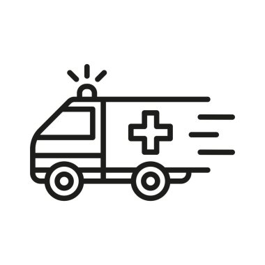 Ambulans simgesi vektör tasarım şablonları basit ve modern konsept