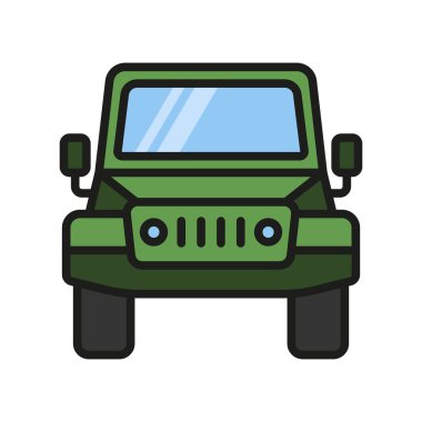 Jeep araç simgesi vektör tasarım şablonları basit ve modern konsept