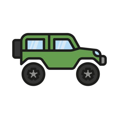 Jeep araç simgesi vektör tasarım şablonları basit ve modern konsept