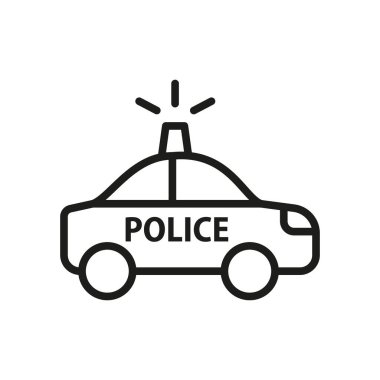 Polis arabası ikonu vektör tasarım şablonları basit ve modern kavram