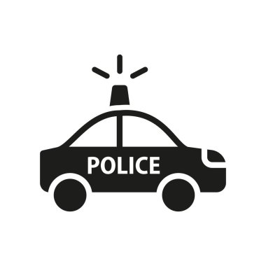 Polis arabası ikonu vektör tasarım şablonları basit ve modern kavram