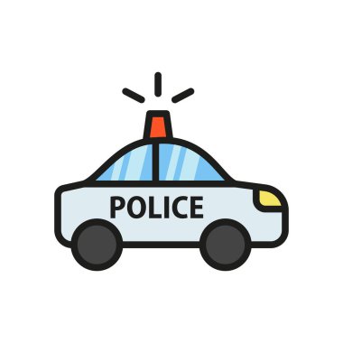 Polis arabası ikonu vektör tasarım şablonları basit ve modern kavram