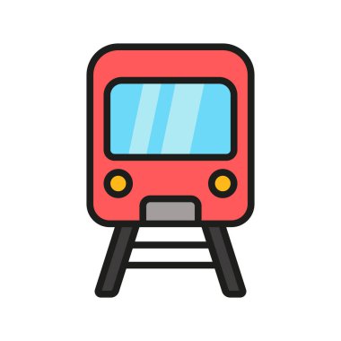 Metro tren ikonu vektör tasarım şablonları basit ve modern konsept