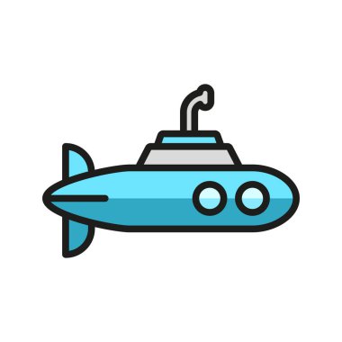 Denizaltı simgesi vektör tasarım şablonları basit ve modern konsept