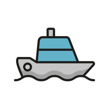 Gemi simgesi vektör tasarımı şablonları basit ve modern konsept