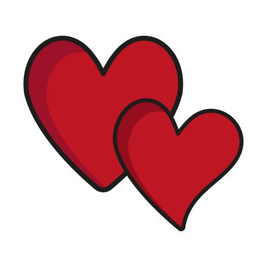 Aşk simgesi vektör tasarımı şablonları basit ve modern konsept