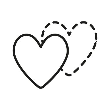 Aşk simgesi vektör tasarımı şablonları basit ve modern konsept