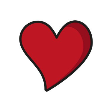 Aşk simgesi vektör tasarımı şablonları basit ve modern konsept