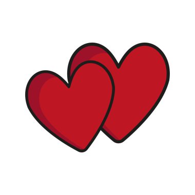 Aşk simgesi vektör tasarımı şablonları basit ve modern konsept