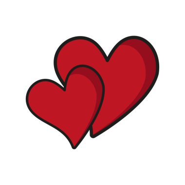 Aşk simgesi vektör tasarımı şablonları basit ve modern konsept