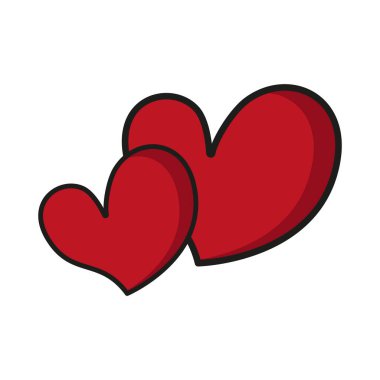 Aşk simgesi vektör tasarımı şablonları basit ve modern konsept