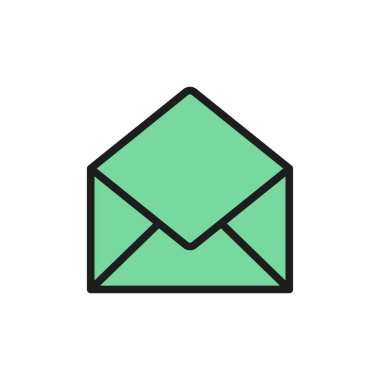 Zarf durağan ikon vektör tasarım şablonları basit ve modern konsept