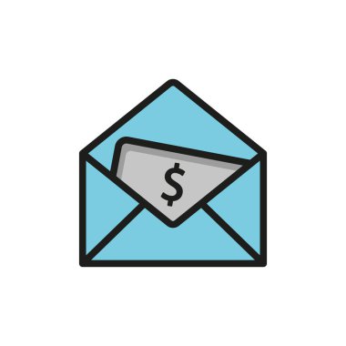 Zarf durağan ikon vektör tasarım şablonları basit ve modern konsept