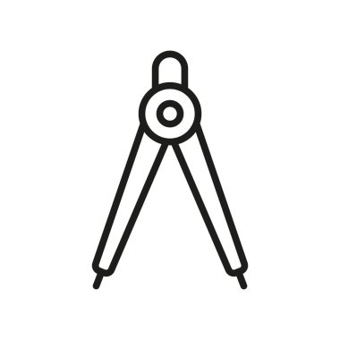 Cetvel pusula ikon vektör tasarım şablonları basit ve modern konsept