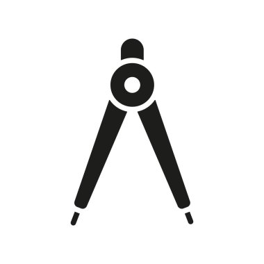 Cetvel pusula ikon vektör tasarım şablonları basit ve modern konsept