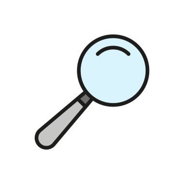 Büyütme cam ikonu vektör tasarımı şablonları basit ve modern konsept grafiği